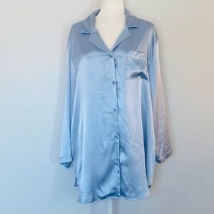 Victoria's Secret Light Blue Satin Pajama dress